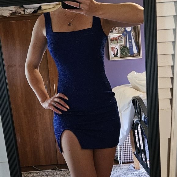Sparkly blue bodycon dress - Picture 1 of 3